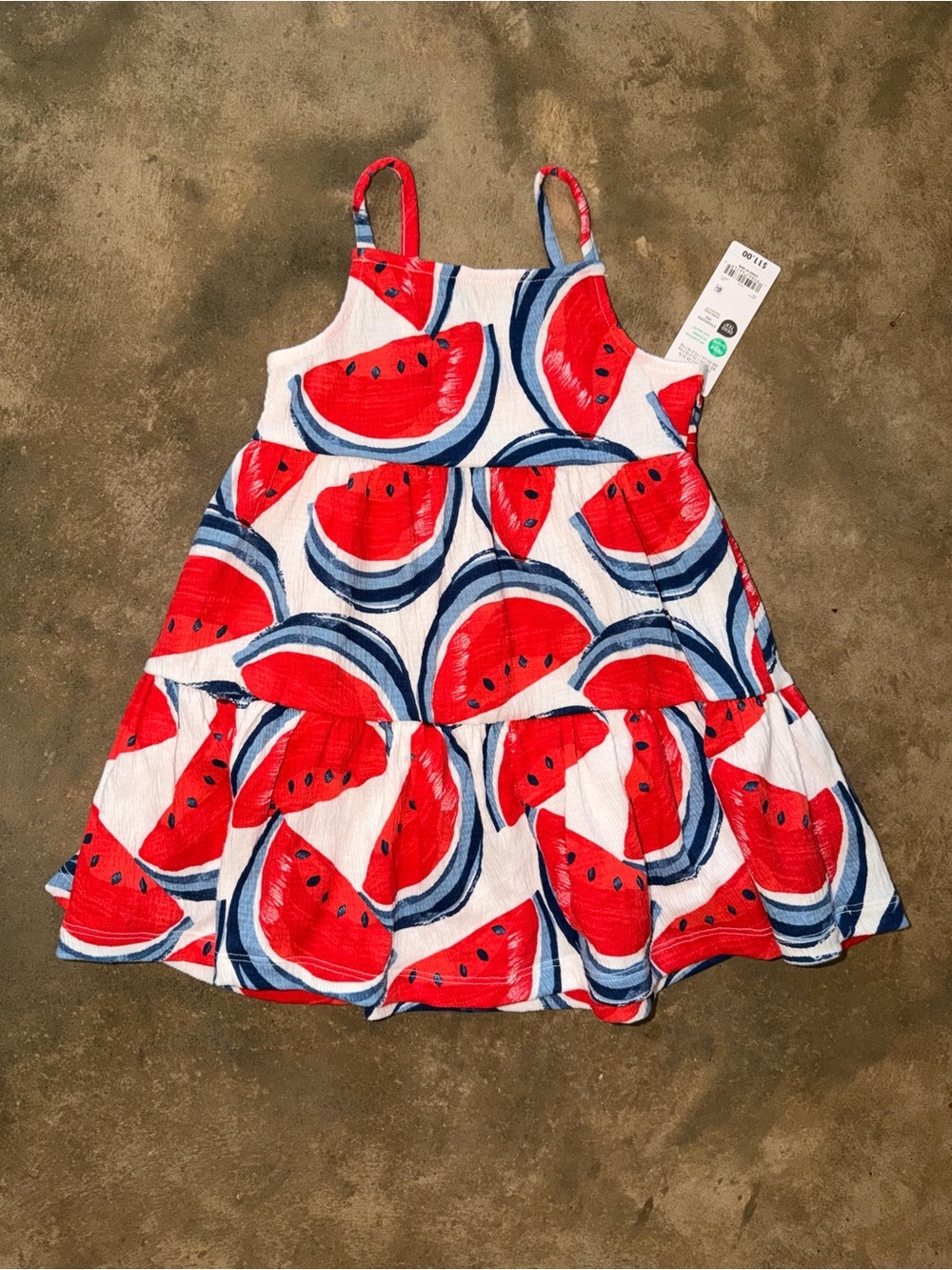 Carter’s Girls Watermelon Print Tiered Sundress NWT Size 2T Summer